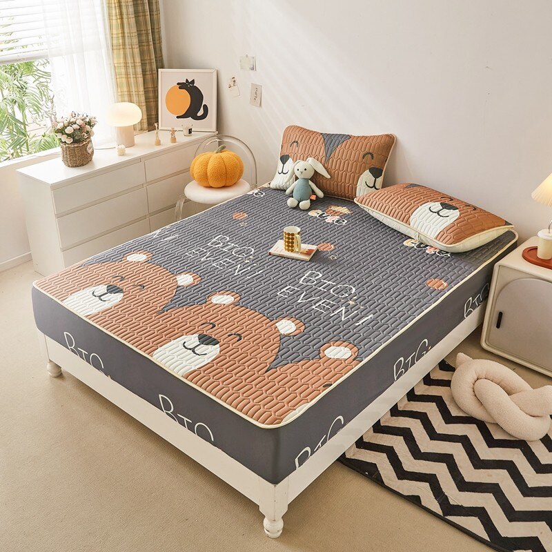 Ice Cool Bed Mat Fitted Sheet Comfortable Latex Summer Sleep Mattress Topper Bedspreads Cover Queen Size Bed Linen for Bedroom - imaget 3 Ice Cool Bed Mat Fitted Sheet Comfortable Latex Summer Sleep Mattress Topper Bedspreads Cover Queen Size Bed Linen for Bedroom - imaget 3