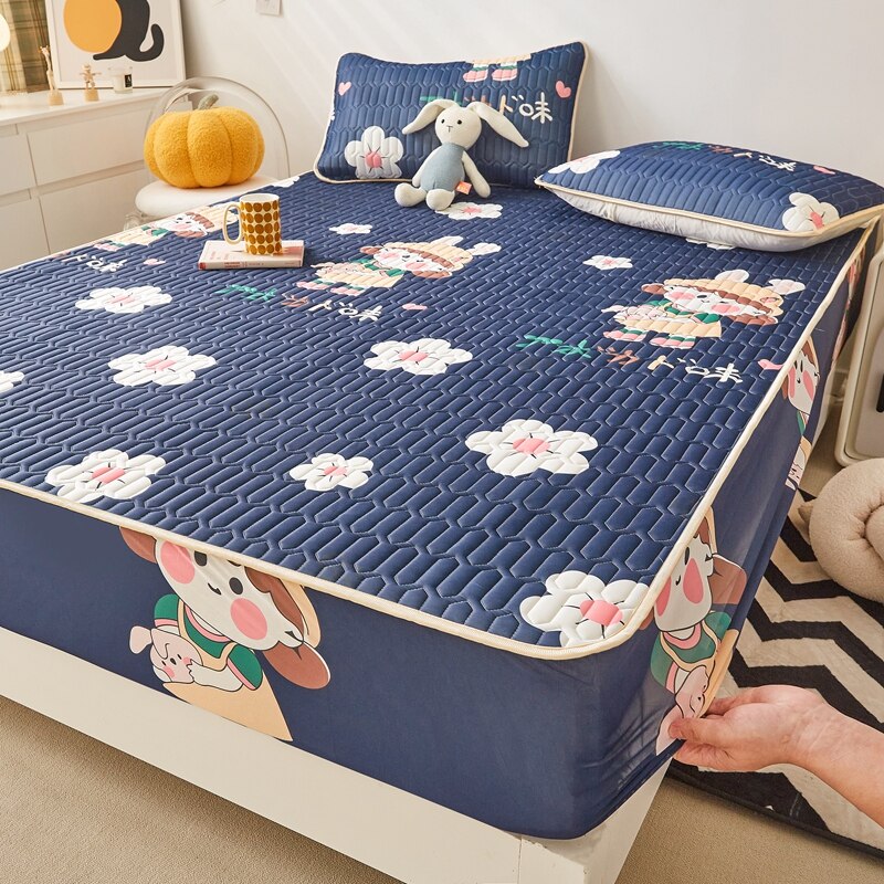 Ice Cool Bed Mat Fitted Sheet Comfortable Latex Summer Sleep Mattress Topper Bedspreads Cover Queen Size Bed Linen for Bedroom - imaget 33 Ice Cool Bed Mat Fitted Sheet Comfortable Latex Summer Sleep Mattress Topper Bedspreads Cover Queen Size Bed Linen for Bedroom - imaget 33