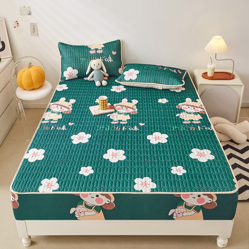 Ice Cool Bed Mat Fitted Sheet Comfortable Latex Summer Sleep Mattress Topper Bedspreads Cover Queen Size Bed Linen for Bedroom - imaget 35 Ice Cool Bed Mat Fitted Sheet Comfortable Latex Summer Sleep Mattress Topper Bedspreads Cover Queen Size Bed Linen for Bedroom - imaget 35