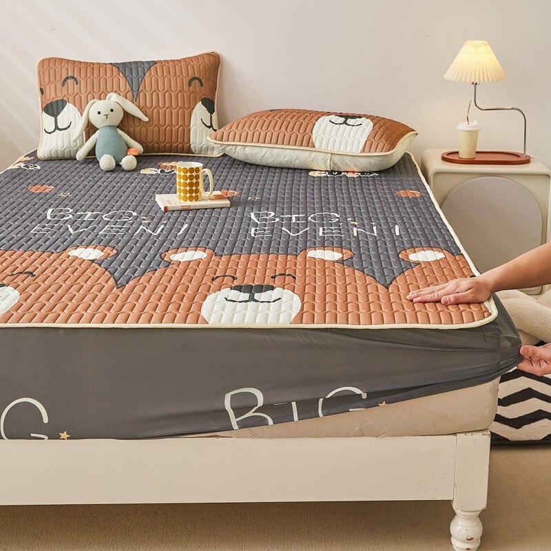 Ice Cool Bed Mat Fitted Sheet Comfortable Latex Summer Sleep Mattress Topper Bedspreads Cover Queen Size Bed Linen for Bedroom - imaget 1 Ice Cool Bed Mat Fitted Sheet Comfortable Latex Summer Sleep Mattress Topper Bedspreads Cover Queen Size Bed Linen for Bedroom - imaget 1