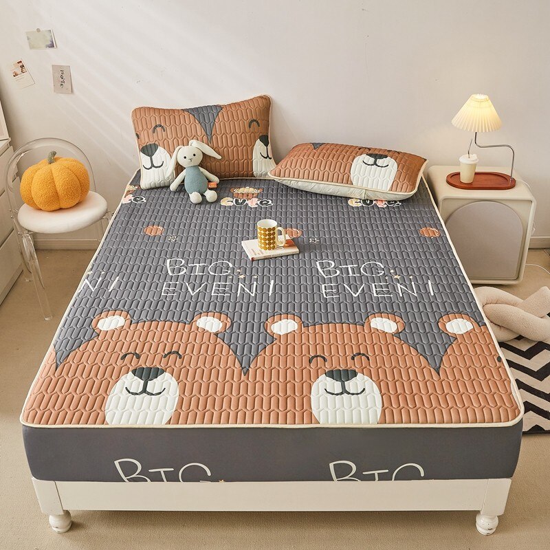 Ice Cool Bed Mat Fitted Sheet Comfortable Latex Summer Sleep Mattress Topper Bedspreads Cover Queen Size Bed Linen for Bedroom - imaget 2 Ice Cool Bed Mat Fitted Sheet Comfortable Latex Summer Sleep Mattress Topper Bedspreads Cover Queen Size Bed Linen for Bedroom - imaget 2