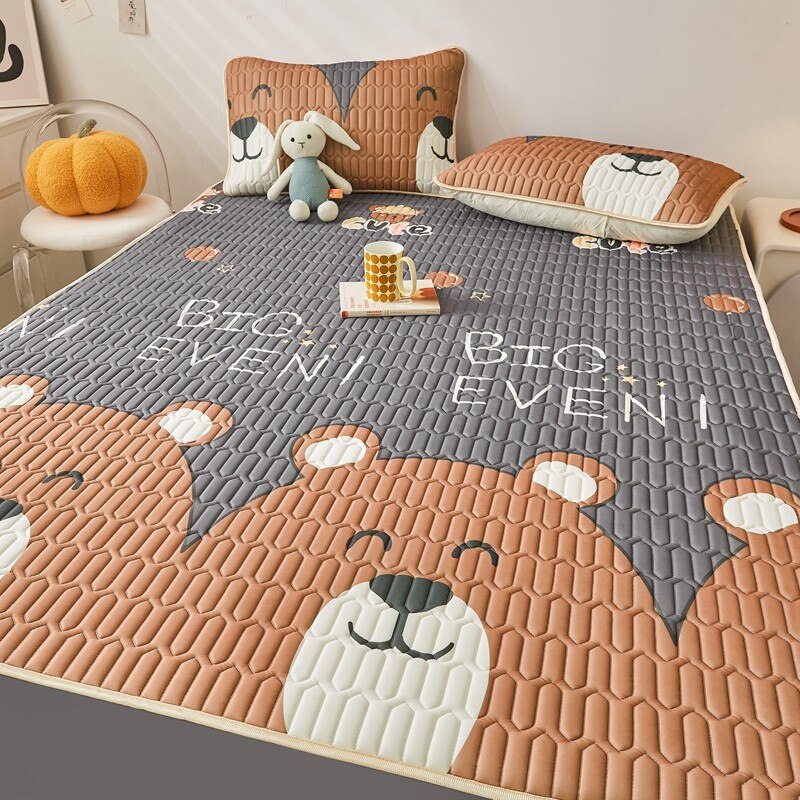 Ice Cool Bed Mat Fitted Sheet Comfortable Latex Summer Sleep Mattress Topper Bedspreads Cover Queen Size Bed Linen for Bedroom - imaget 4 Ice Cool Bed Mat Fitted Sheet Comfortable Latex Summer Sleep Mattress Topper Bedspreads Cover Queen Size Bed Linen for Bedroom - imaget 4