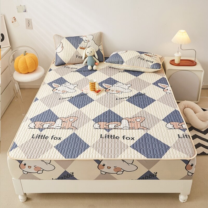 Ice Cool Bed Mat Fitted Sheet Comfortable Latex Summer Sleep Mattress Topper Bedspreads Cover Queen Size Bed Linen for Bedroom - imaget 38 Ice Cool Bed Mat Fitted Sheet Comfortable Latex Summer Sleep Mattress Topper Bedspreads Cover Queen Size Bed Linen for Bedroom - imaget 38