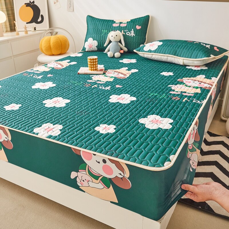 Ice Cool Bed Mat Fitted Sheet Comfortable Latex Summer Sleep Mattress Topper Bedspreads Cover Queen Size Bed Linen for Bedroom - imaget 36 Ice Cool Bed Mat Fitted Sheet Comfortable Latex Summer Sleep Mattress Topper Bedspreads Cover Queen Size Bed Linen for Bedroom - imaget 36