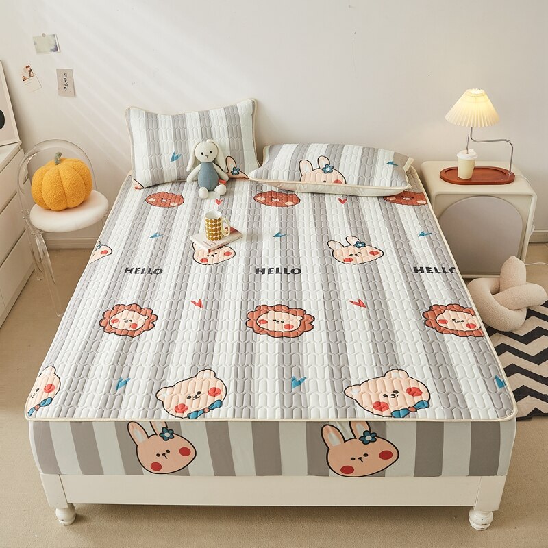 Ice Cool Bed Mat Fitted Sheet Comfortable Latex Summer Sleep Mattress Topper Bedspreads Cover Queen Size Bed Linen for Bedroom - imaget 26 Ice Cool Bed Mat Fitted Sheet Comfortable Latex Summer Sleep Mattress Topper Bedspreads Cover Queen Size Bed Linen for Bedroom - imaget 26