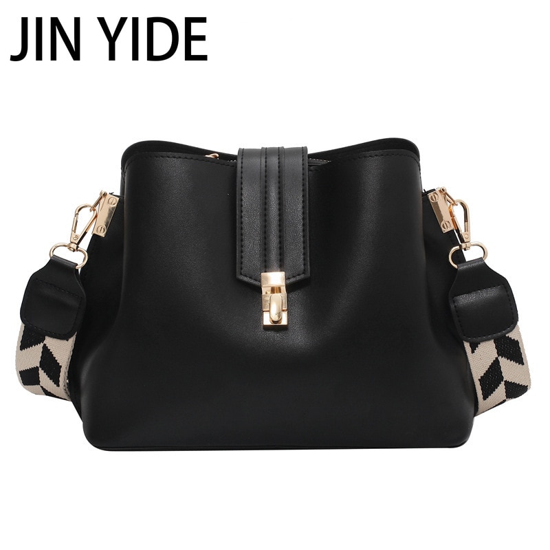 JIN YIDE Vintage Simple Small PU Leather Bucket Crossbody Bag for Women 2023 Designer Fashion Lady Luxury Black Shoulder Handbag JIN YIDE Vintage Simple Small PU Leather Bucket Crossbody Bag for Women 2023 Designer Fashion Lady Luxury Black Shoulder Handbag