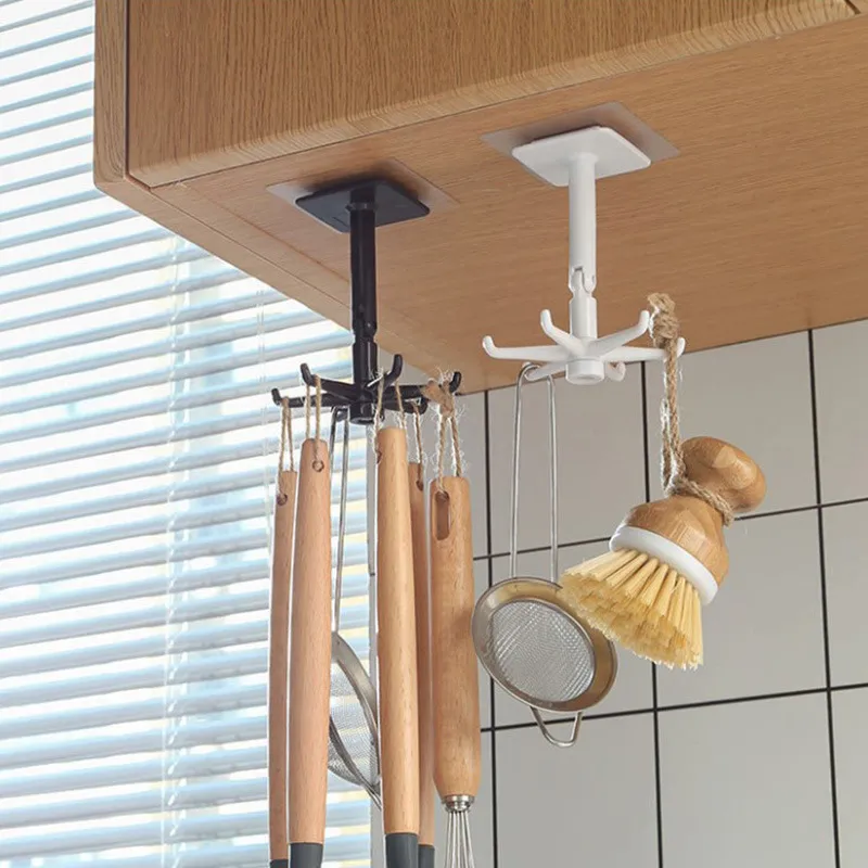 Kitchen Hook Multi-Purpose Hooks 360 Degrees Rotated Rotatable Rack For Organizer and Storage Spoon Hanger Accessories Kitchen Hook Multi-Purpose Hooks 360 Degrees Rotated Rotatable Rack For Organizer and Storage Spoon Hanger Accessories