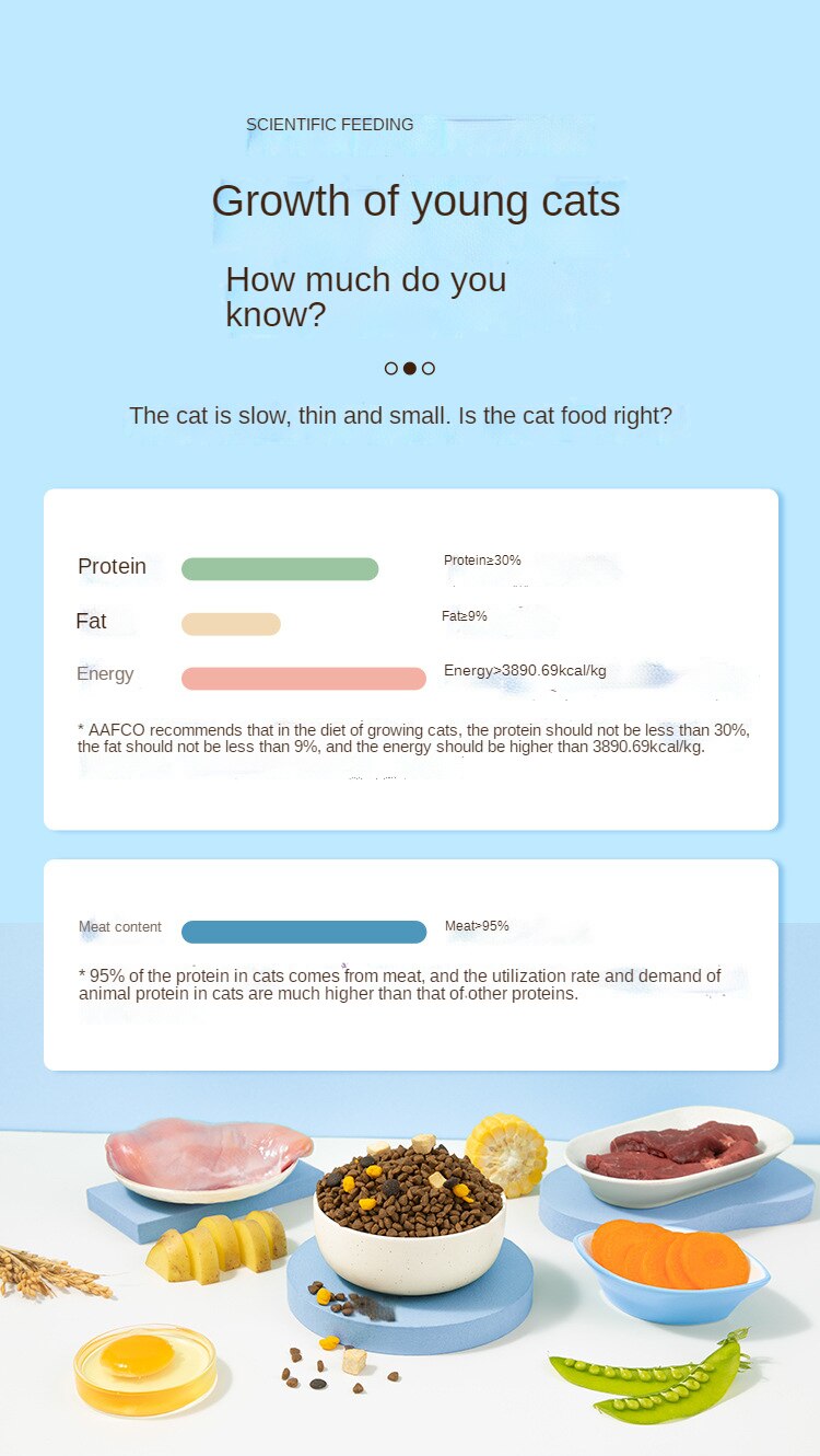 Thức ăn mèo Kitty đông khô, nghiền nát, bánh sữa, gà, dinh dưỡng, vỗ béo và mang 1-12 tháng - Ảnh 3