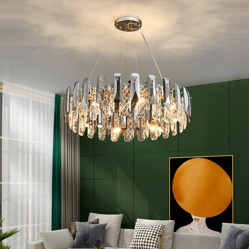 LED Luxury Crystal Chandeliers Lustre Pendant Lights Home Hanging Lighting For Living Dining Room Hotel Decoration Pendant Lamp LED Luxury Crystal Chandeliers Lustre Pendant Lights Home Hanging Lighting For Living Dining Room Hotel Decoration Pendant Lamp