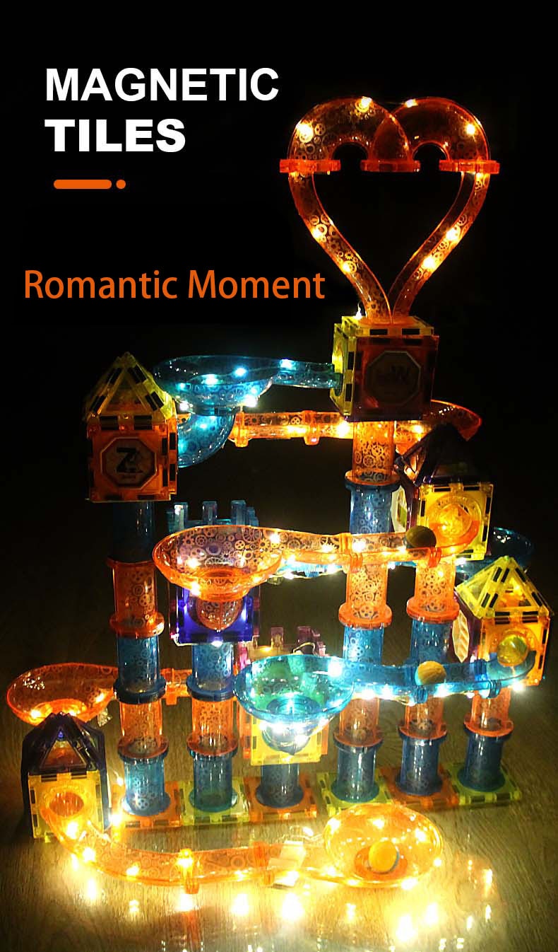 LED Magnetic Blocks Track Building Brick Bead Ball Children Toys Construction Competition Running Pipeline Building Blocks - imaget 11 LED Magnetic Blocks Track Building Brick Bead Ball Children Toys Construction Competition Running Pipeline Building Blocks - imaget 11