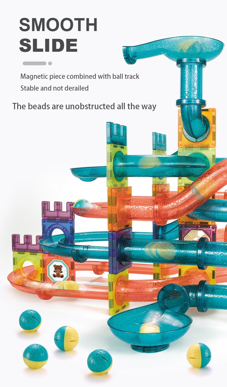 LED Magnetic Blocks Track Building Brick Bead Ball Children Toys Construction Competition Running Pipeline Building Blocks - imaget 7 LED Magnetic Blocks Track Building Brick Bead Ball Children Toys Construction Competition Running Pipeline Building Blocks - imaget 7