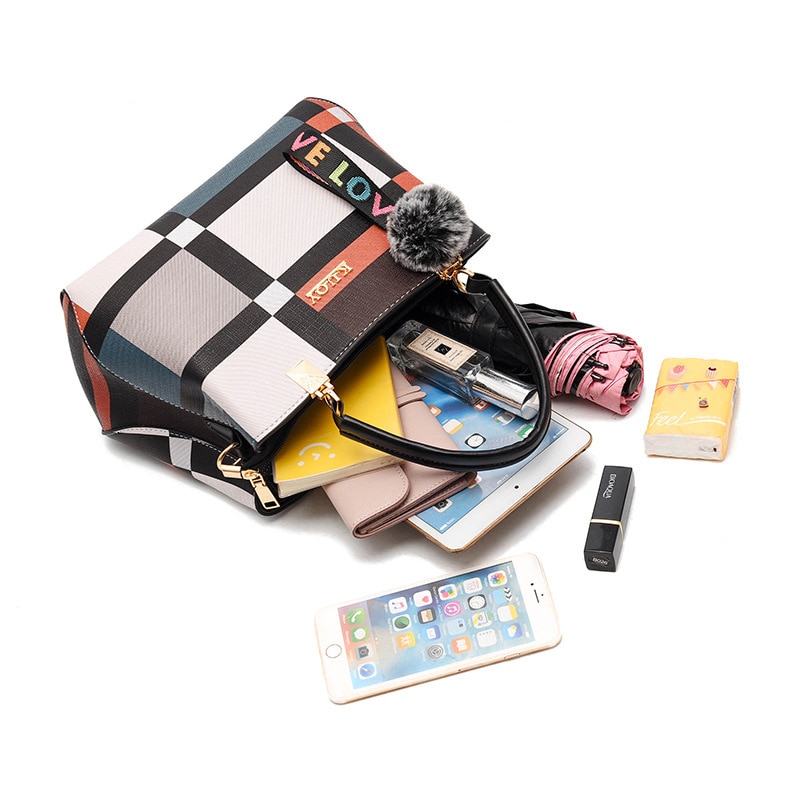 Vintage Sang Trọng Đeo Vai Cho Nữ Nhiều Túi Da Pu Túi Đeo Chéo Messenger Túi Xách Tất Cao Cổ Ví Bolsa Feminina - Ảnh 16