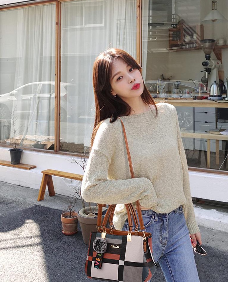 Vintage Sang Trọng Đeo Vai Cho Nữ Nhiều Túi Da Pu Túi Đeo Chéo Messenger Túi Xách Tất Cao Cổ Ví Bolsa Feminina - Ảnh 7