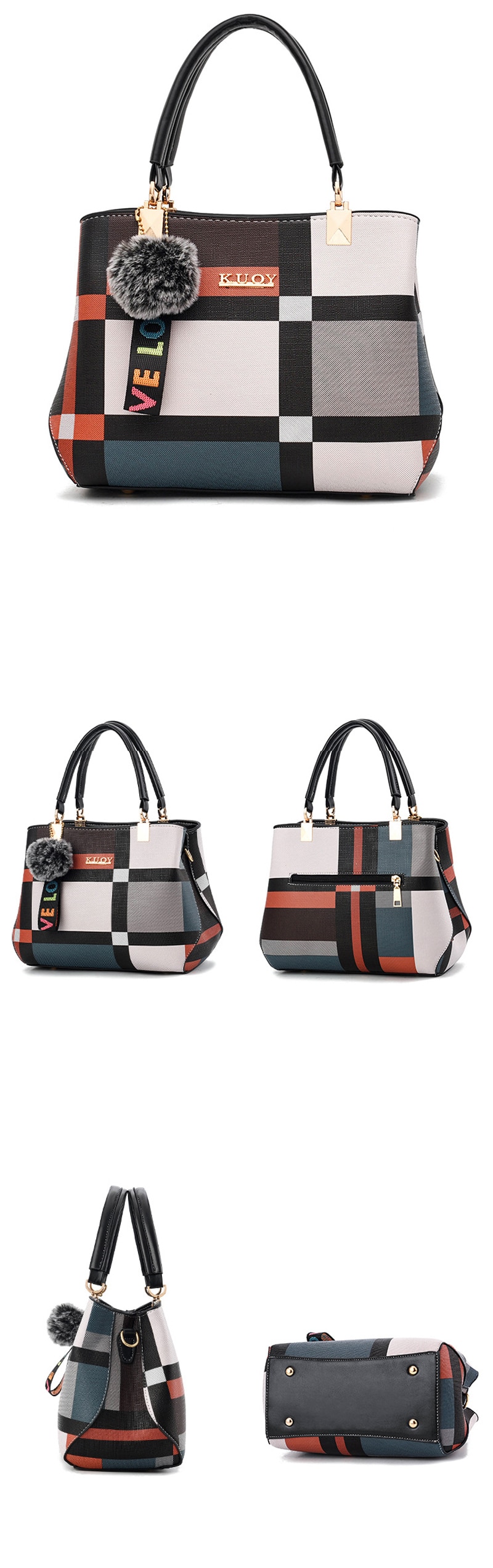 Vintage Sang Trọng Đeo Vai Cho Nữ Nhiều Túi Da Pu Túi Đeo Chéo Messenger Túi Xách Tất Cao Cổ Ví Bolsa Feminina - Ảnh 17