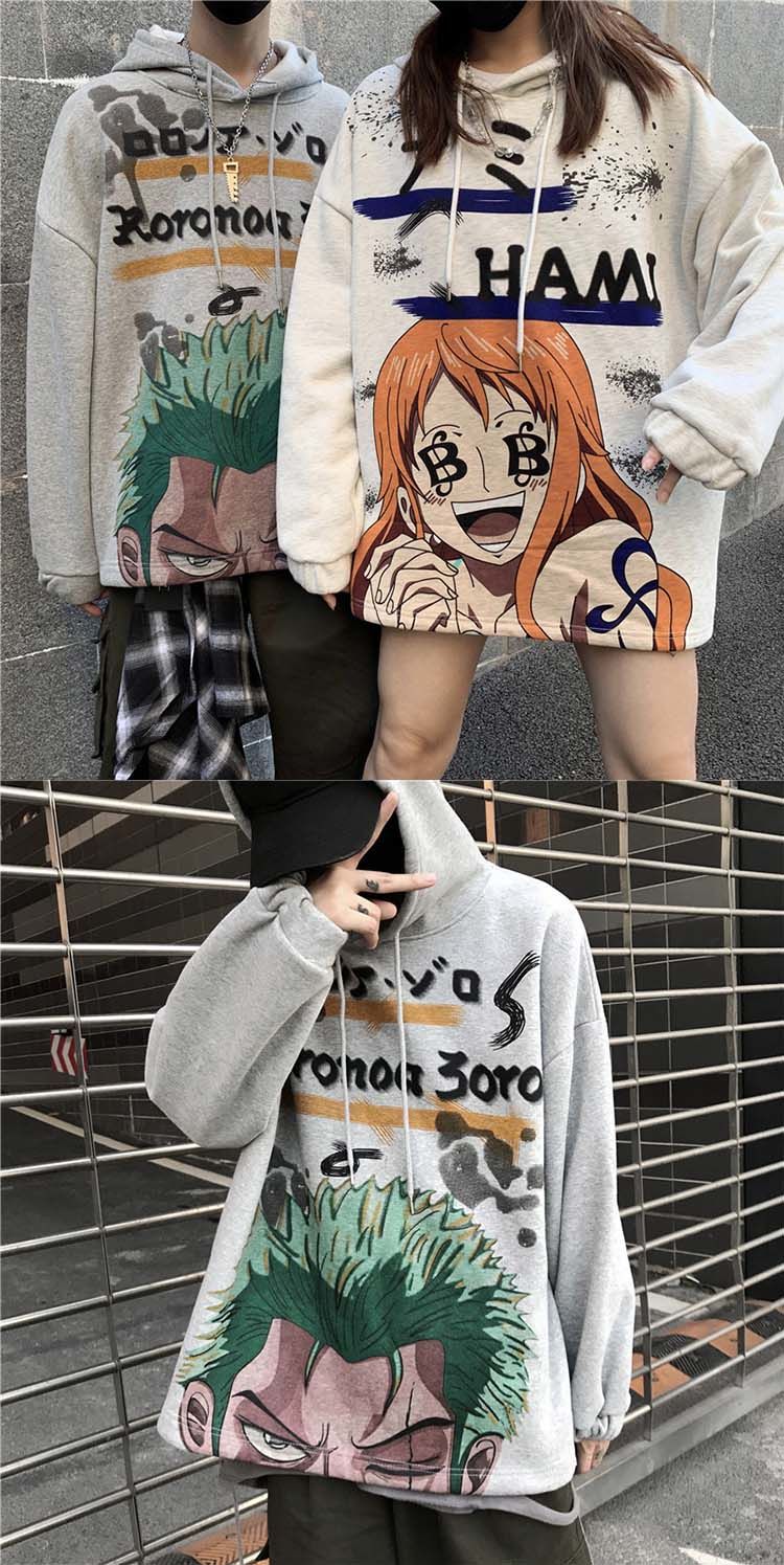 Nam Thu Xuân Ngộ Nghĩnh Punk Khoác Áo Nữ Quần Áo Hoodie Gothic Nhật Bản Hoạt Hình Hip Hop Áo Hoodie Nỉ Oversize - Ảnh 4 Nam Thu Xuân Ngộ Nghĩnh Punk Khoác Áo Nữ Quần Áo Hoodie Gothic Nhật Bản Hoạt Hình Hip Hop Áo Hoodie Nỉ Oversize - Ảnh 4