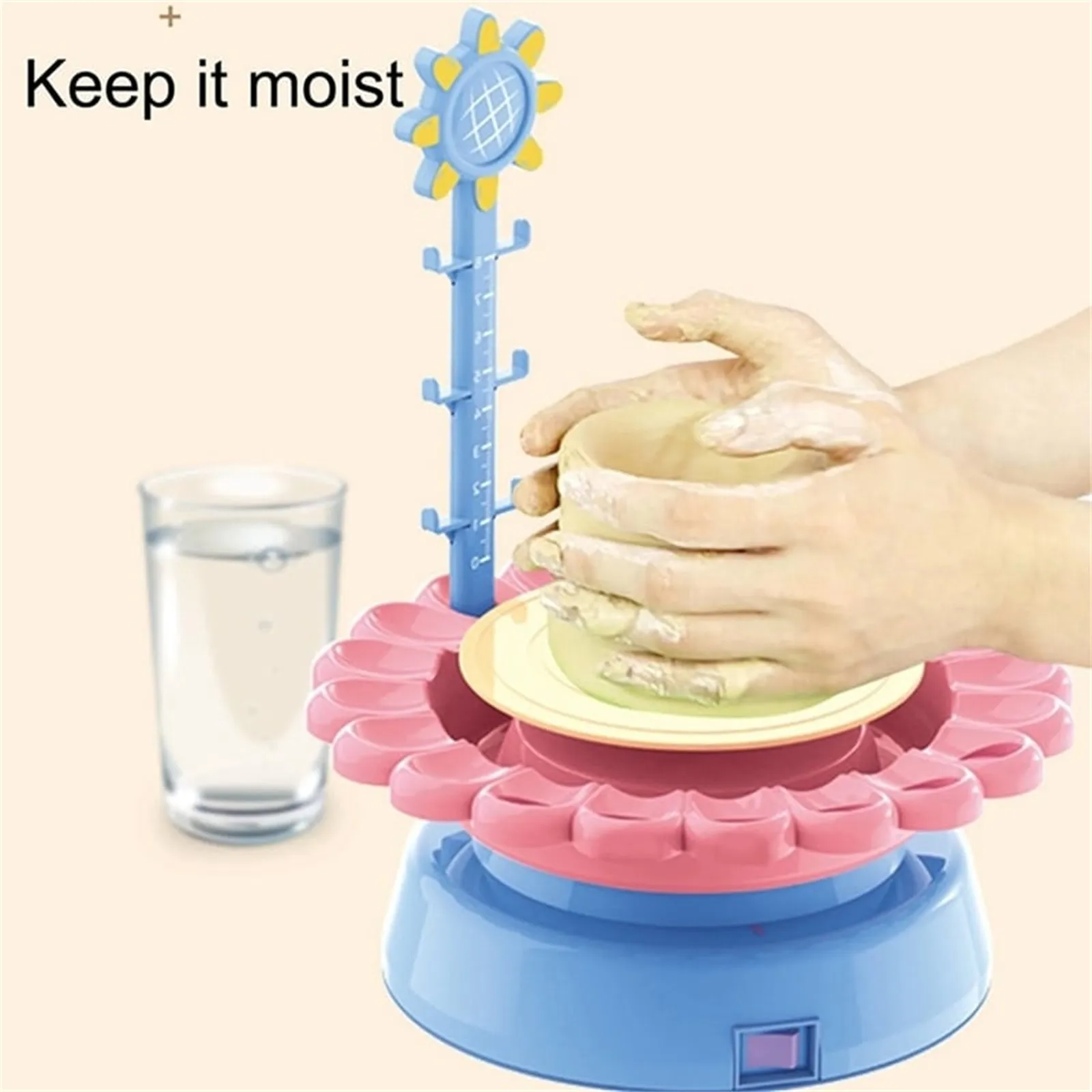 Mini Electric Pottery Machine Household Pottery Making Toy Interactive Game Diy Handicraft Ceramic Kit With Pigment Clay Kid Toy Mini Electric Pottery Machine Household Pottery Making Toy Interactive Game Diy Handicraft Ceramic Kit With Pigment Clay Kid Toy