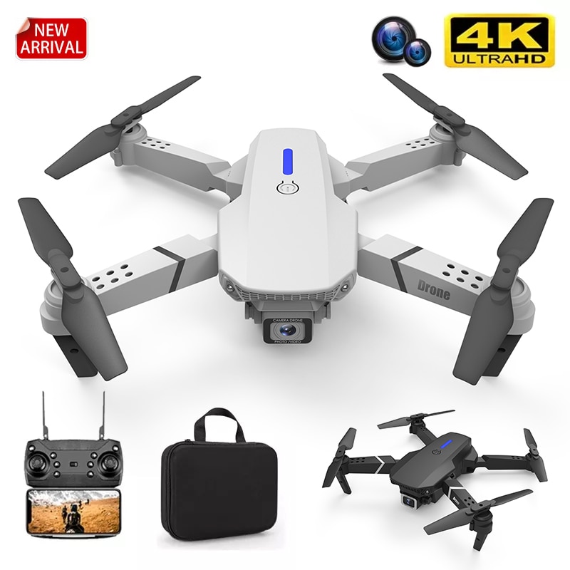 Mới 2023 E88Pro RC Drone 4K Professinal Với Camera Góc Rộng 1080P HD Có Thể Gập Lại RC Máy Bay Trực Thăng WIFI FPV Chiều Cao Giữ Quà Tặng Đồ Chơi