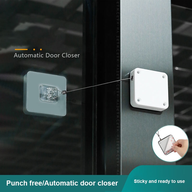Multifunctional Automatic Door Closer Punch-Free Automatic Sensor Door Closer For Office Kitchen Bathroom Bedroom Doors Multifunctional Automatic Door Closer Punch-Free Automatic Sensor Door Closer For Office Kitchen Bathroom Bedroom Doors