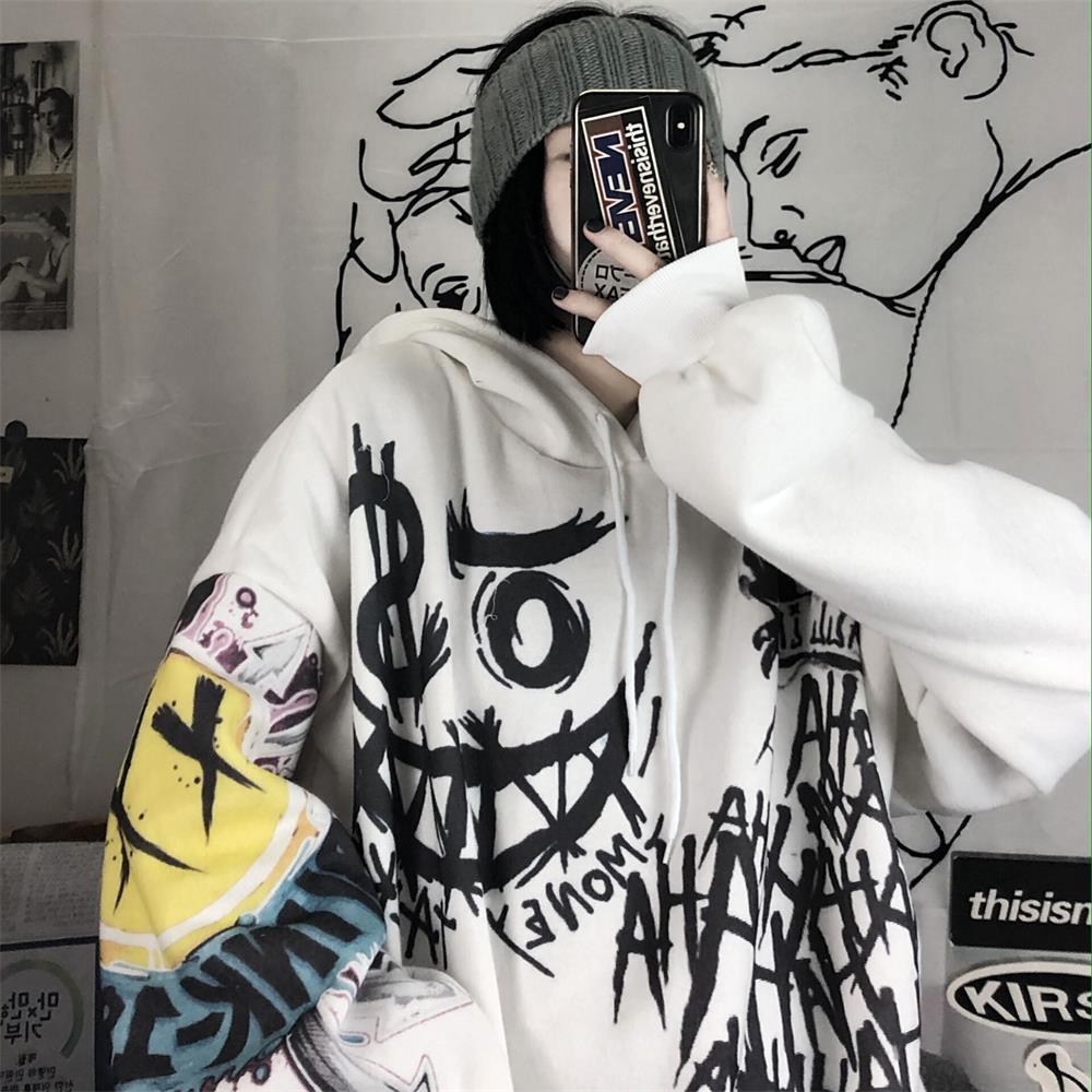 Nam Thu Xuân Ngộ Nghĩnh Punk Khoác Áo Nữ Quần Áo Hoodie Gothic Nhật Bản Hoạt Hình Hip Hop Áo Hoodie Nỉ Oversize Nam Thu Xuân Ngộ Nghĩnh Punk Khoác Áo Nữ Quần Áo Hoodie Gothic Nhật Bản Hoạt Hình Hip Hop Áo Hoodie Nỉ Oversize