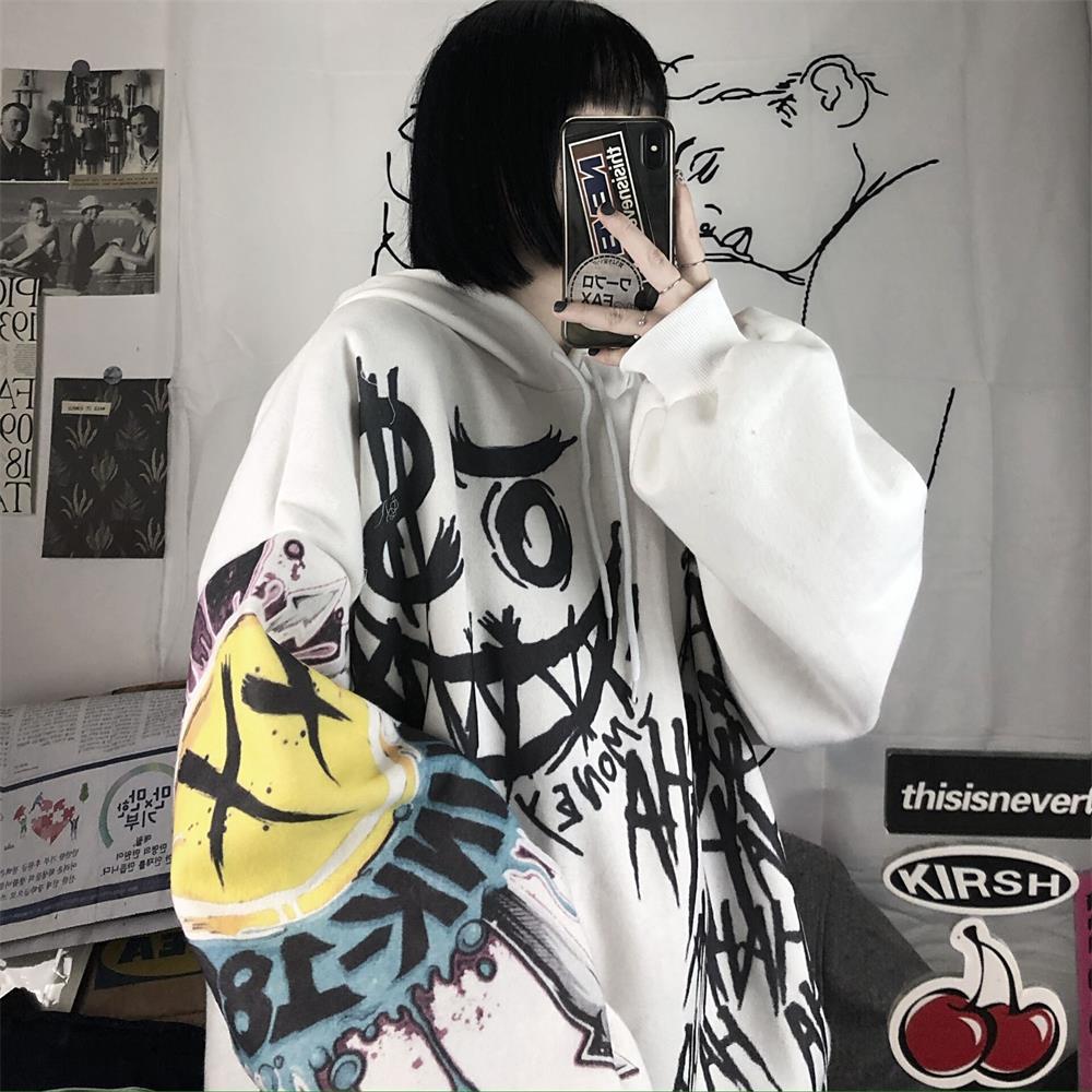 Nam Thu Xuân Ngộ Nghĩnh Punk Khoác Áo Nữ Quần Áo Hoodie Gothic Nhật Bản Hoạt Hình Hip Hop Áo Hoodie Nỉ Oversize Nam Thu Xuân Ngộ Nghĩnh Punk Khoác Áo Nữ Quần Áo Hoodie Gothic Nhật Bản Hoạt Hình Hip Hop Áo Hoodie Nỉ Oversize