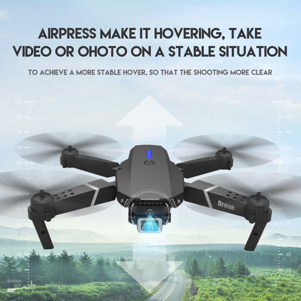 New 2023 E88Pro RC Drone 4K Professinal With 1080P Wide Angle HD Camera Foldable RC Helicopter WIFI FPV Height Hold Gift Toy