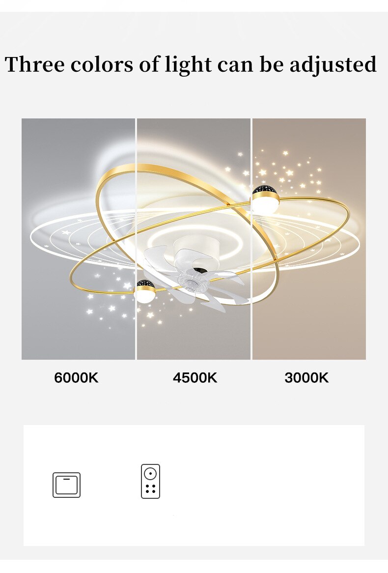 Nordic Modern Luxury Ceiling Fan Lamp High Transmittance Acrylic Ceiling Lamp Living Room Bedroom Dining Room Ceiling Fan Lights - imaget 4 Nordic Modern Luxury Ceiling Fan Lamp High Transmittance Acrylic Ceiling Lamp Living Room Bedroom Dining Room Ceiling Fan Lights - imaget 4