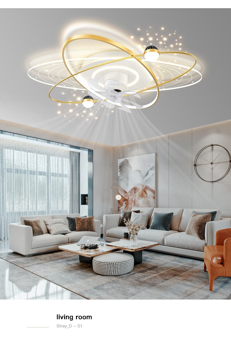 Nordic Modern Luxury Ceiling Fan Lamp High Transmittance Acrylic Ceiling Lamp Living Room Bedroom Dining Room Ceiling Fan Lights - imaget 6 Nordic Modern Luxury Ceiling Fan Lamp High Transmittance Acrylic Ceiling Lamp Living Room Bedroom Dining Room Ceiling Fan Lights - imaget 6