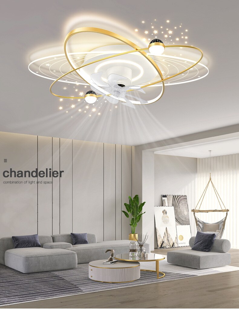 Nordic Modern Luxury Ceiling Fan Lamp High Transmittance Acrylic Ceiling Lamp Living Room Bedroom Dining Room Ceiling Fan Lights - imaget 1 Nordic Modern Luxury Ceiling Fan Lamp High Transmittance Acrylic Ceiling Lamp Living Room Bedroom Dining Room Ceiling Fan Lights - imaget 1