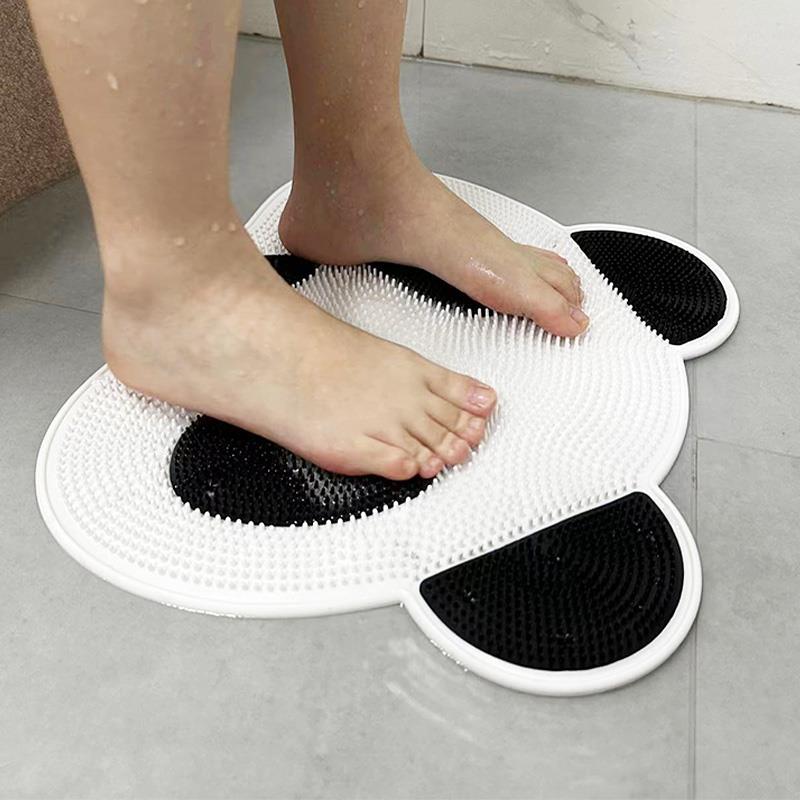 Panda pattern Silicone Massage Mat Back Rubbing Tool Feet Exfoliating Bathroom Non-slip Mat Shower Room Floor Mat - imaget 3