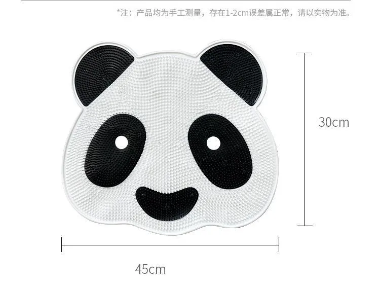 Panda pattern Silicone Massage Mat Back Rubbing Tool Feet Exfoliating Bathroom Non-slip Mat Shower Room Floor Mat