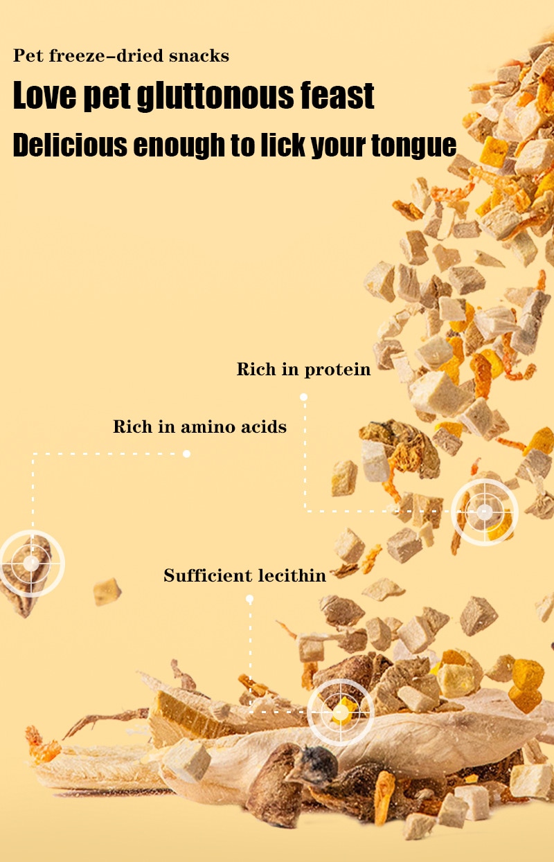 Đồ ăn vặt thịt đông khô cho thú cưng gà bò vịt vịt gà ức nhỏ 500g đồ ăn nhẹ cho chó mèo - Ảnh 1