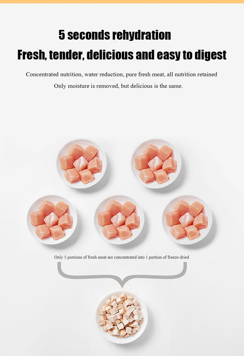 Đồ ăn vặt thịt đông khô cho thú cưng gà bò vịt vịt gà ức nhỏ 500g đồ ăn nhẹ cho chó mèo - Ảnh 6