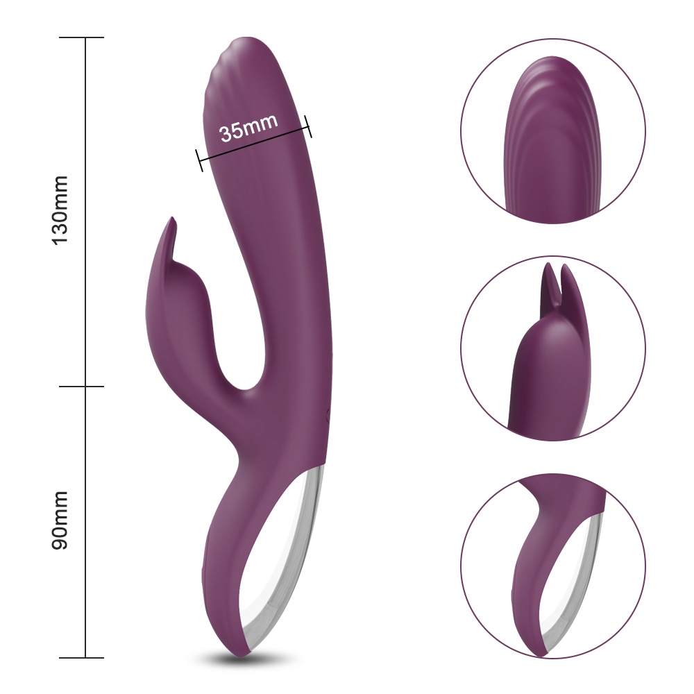 Powerful G Spot Rabbit Vibrator Female Clitoris Nipple Dual Stimulator Massager 2 in 1 Dildo Sex Toys Shop Adult Goods for Women Powerful G Spot Rabbit Vibrator Female Clitoris Nipple Dual Stimulator Massager 2 in 1 Dildo Sex Toys Shop Adult Goods for Women