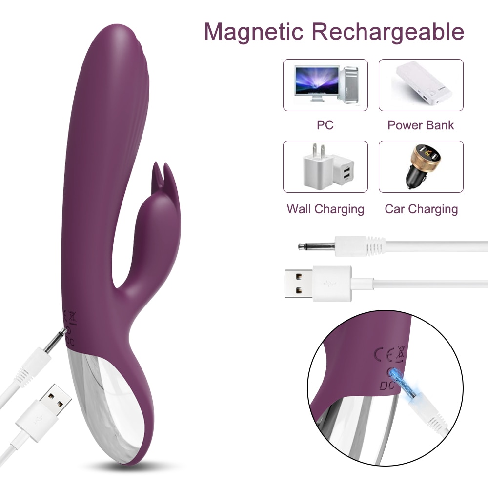 Powerful G Spot Rabbit Vibrator Female Clitoris Nipple Dual Stimulator Massager 2 in 1 Dildo Sex Toys Shop Adult Goods for Women Powerful G Spot Rabbit Vibrator Female Clitoris Nipple Dual Stimulator Massager 2 in 1 Dildo Sex Toys Shop Adult Goods for Women