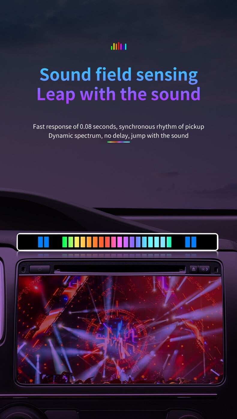 RGB Sound Control Synchronous Rhythm Light Colorful Music Atmosphere Lamp Car Desktop Induction Creative LED Pickup Light - imaget 10 RGB Sound Control Synchronous Rhythm Light Colorful Music Atmosphere Lamp Car Desktop Induction Creative LED Pickup Light - imaget 10