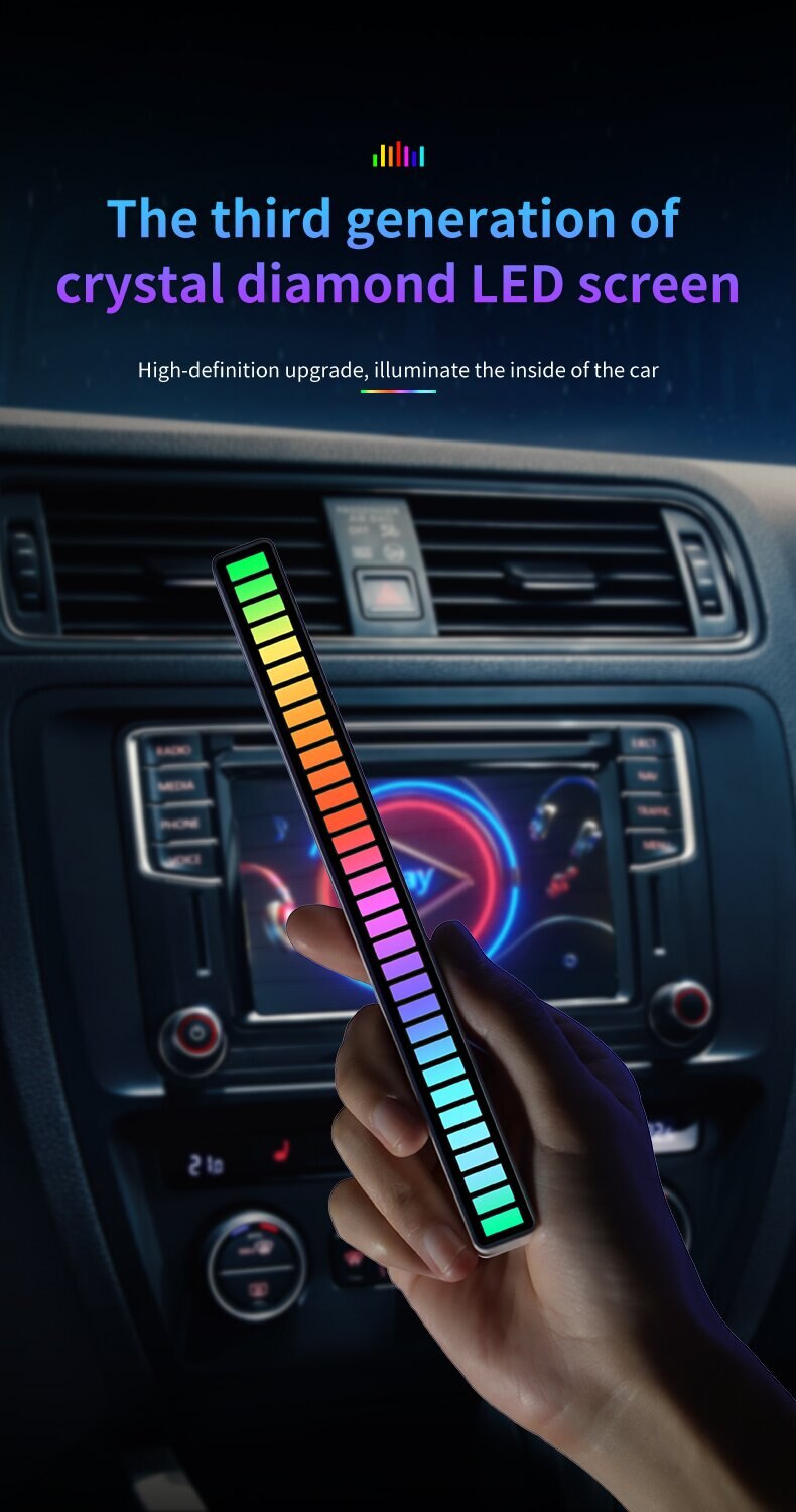 RGB Sound Control Synchronous Rhythm Light Colorful Music Atmosphere Lamp Car Desktop Induction Creative LED Pickup Light - imaget 4 RGB Sound Control Synchronous Rhythm Light Colorful Music Atmosphere Lamp Car Desktop Induction Creative LED Pickup Light - imaget 4
