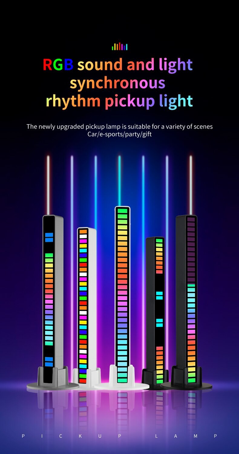 RGB Sound Control Synchronous Rhythm Light Colorful Music Atmosphere Lamp Car Desktop Induction Creative LED Pickup Light - imaget 1 RGB Sound Control Synchronous Rhythm Light Colorful Music Atmosphere Lamp Car Desktop Induction Creative LED Pickup Light - imaget 1