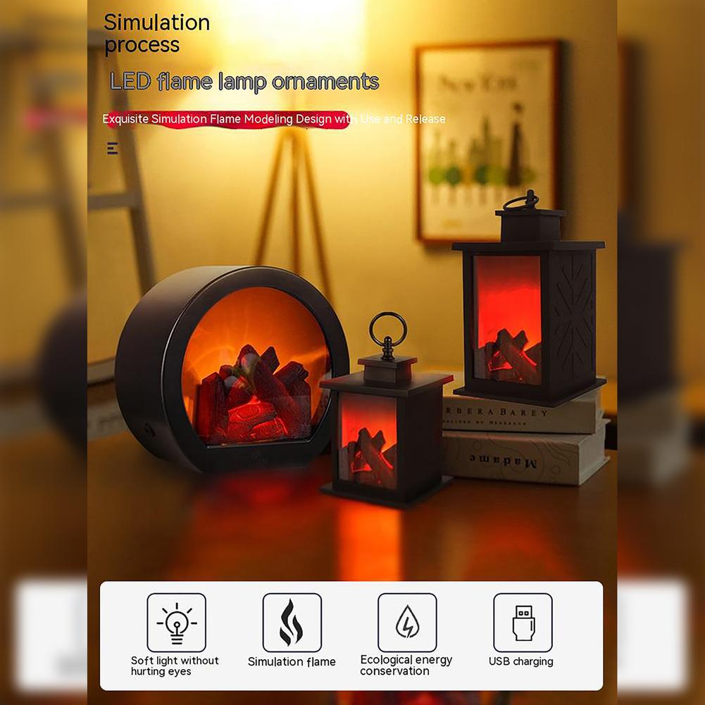 Romantic Led Lamp Simulation Flame Design Fireplace Ornaments For Home Garden Villa Park Decoration Room Decor Night Light Gift - imaget 5 Romantic Led Lamp Simulation Flame Design Fireplace Ornaments For Home Garden Villa Park Decoration Room Decor Night Light Gift - imaget 5