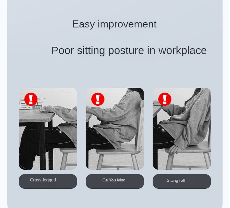 Sitting Posture Correction Chair Ergonomic Chair Back Support Lumbar Support for Good Posture Correction and Back Pain Relief - imaget 3 Sitting Posture Correction Chair Ergonomic Chair Back Support Lumbar Support for Good Posture Correction and Back Pain Relief - imaget 3
