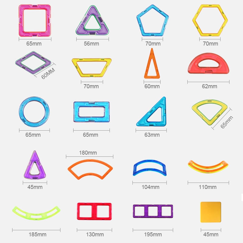 Size Lớn Và Kích Thước Nhỏ Từ Tính Nhà Thiết Kế Nam Châm Khối Xây Dựng Phụ Kiện Giáo Dục Hàm Tạo Đồ Chơi Cho Trẻ Em - Ảnh 4