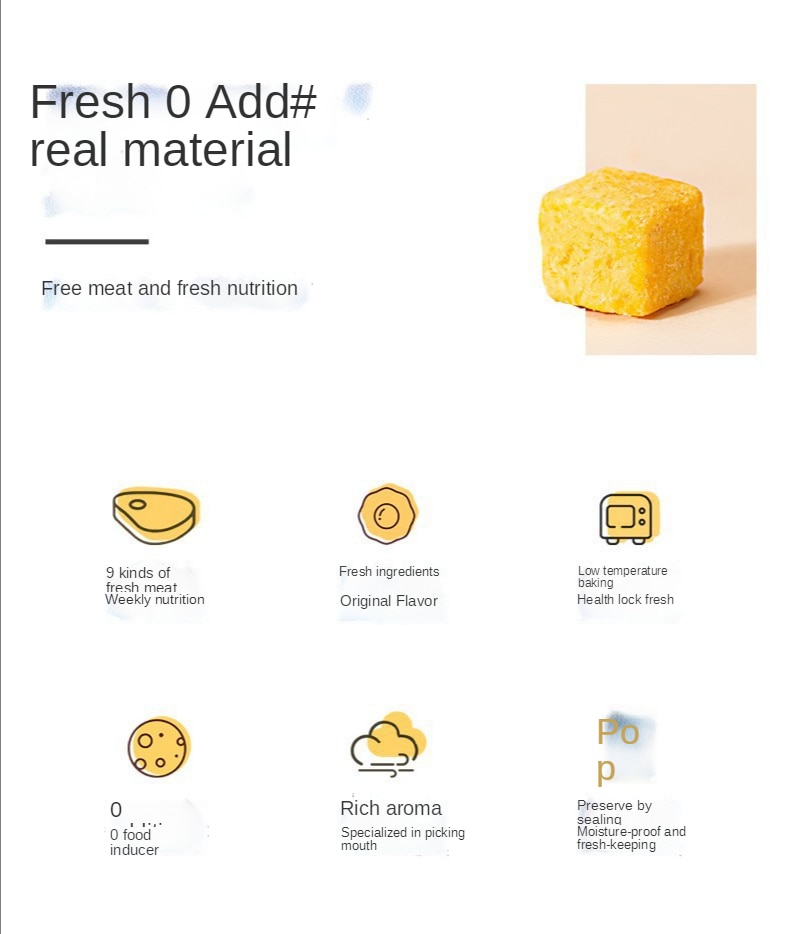 Snacks, freeze-dried chicken granules, pet chicken breasts, quail eggs, yellow fish, dried kittens, puppies and cats food - imaget 2