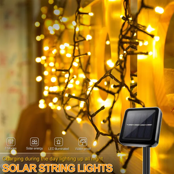 Solar String Light Fairy Garden Waterproof Outdoor Lamp 5/712/22M 6V Garland For Christmas Xmas Holiday Party Home Decoration - Images 2 Solar String Light Fairy Garden Waterproof Outdoor Lamp 5/712/22M 6V Garland For Christmas Xmas Holiday Party Home Decoration - Images 2