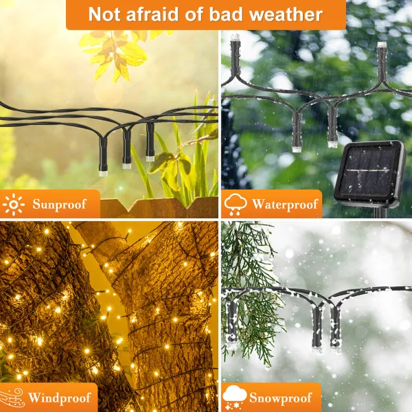 Solar String Light Fairy Garden Waterproof Outdoor Lamp 5/712/22M 6V Garland For Christmas Xmas Holiday Party Home Decoration - Images 3 Solar String Light Fairy Garden Waterproof Outdoor Lamp 5/712/22M 6V Garland For Christmas Xmas Holiday Party Home Decoration - Images 3