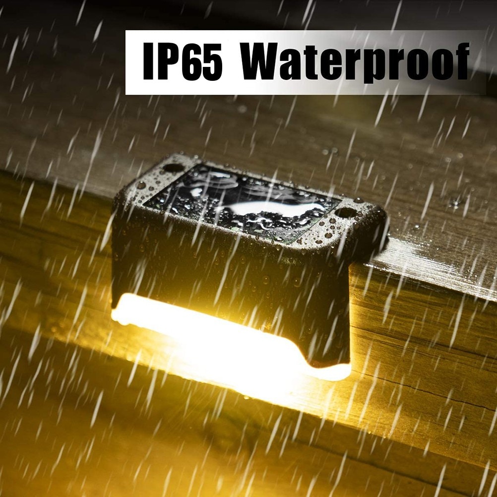 Warm White LED Solar Step Lamp Path Stair Outdoor Garden Lights Waterproof Balcony Light Decoration for Patio Stair Fence Light Warm White LED Solar Step Lamp Path Stair Outdoor Garden Lights Waterproof Balcony Light Decoration for Patio Stair Fence Light