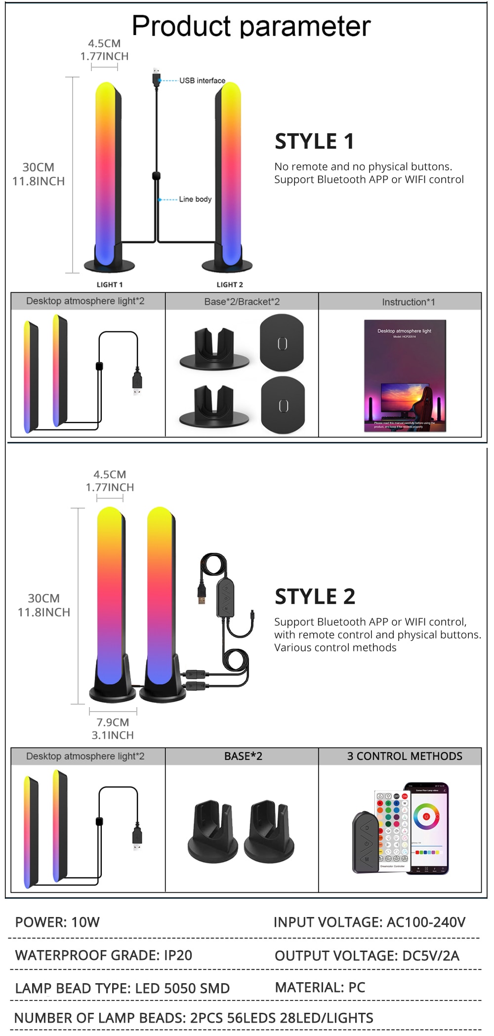 WiFi 스마트 LED 라이트 바 RGB 분위기 라이트 음악 동기화 12 모드 TV 벽 컴퓨터 게임 룸 장식 야간 조명 - imaget 6