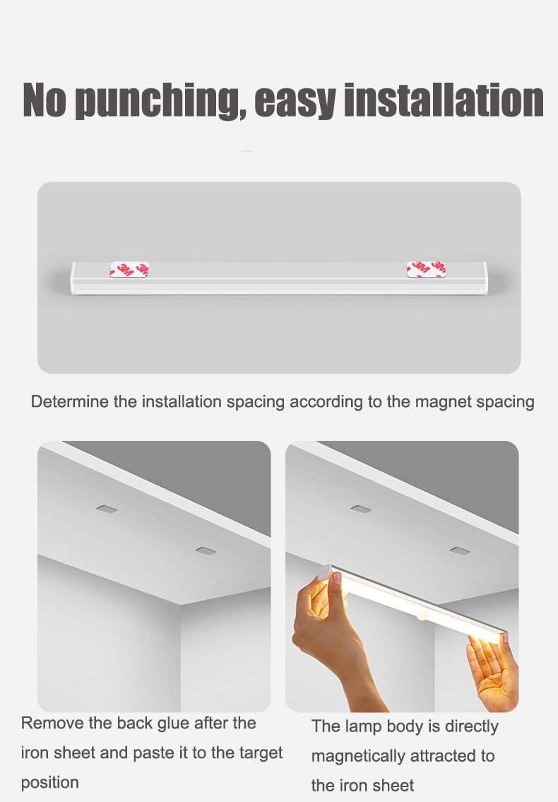 Xiaomi Night Light Motion Sensor Wireless LED USB Rechargeable Wall Lamp 3 Colors Dimming Night Lamp Decoration Bedroom Cabinet - imaget 32 Xiaomi Night Light Motion Sensor Wireless LED USB Rechargeable Wall Lamp 3 Colors Dimming Night Lamp Decoration Bedroom Cabinet - imaget 32