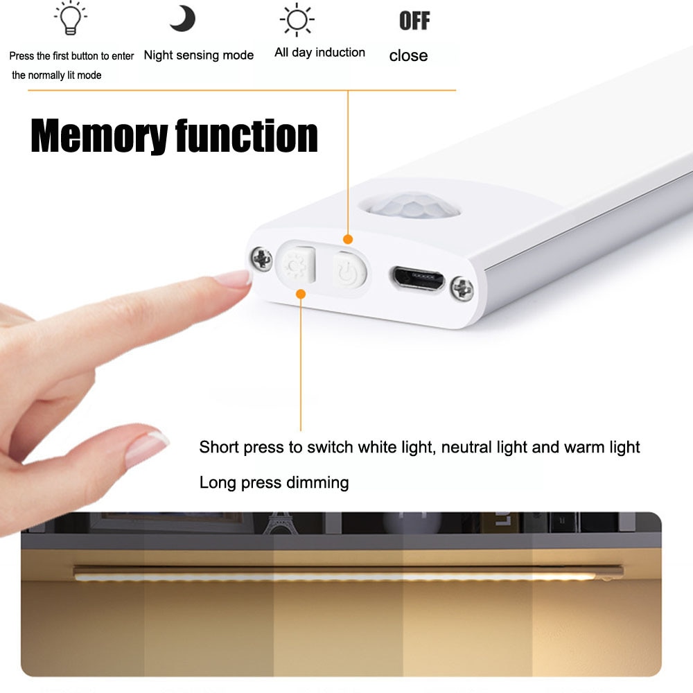 Xiaomi Night Light Motion Sensor Wireless LED USB Rechargeable Wall Lamp 3 Colors Dimming Night Lamp Decoration Bedroom Cabinet Xiaomi Night Light Motion Sensor Wireless LED USB Rechargeable Wall Lamp 3 Colors Dimming Night Lamp Decoration Bedroom Cabinet