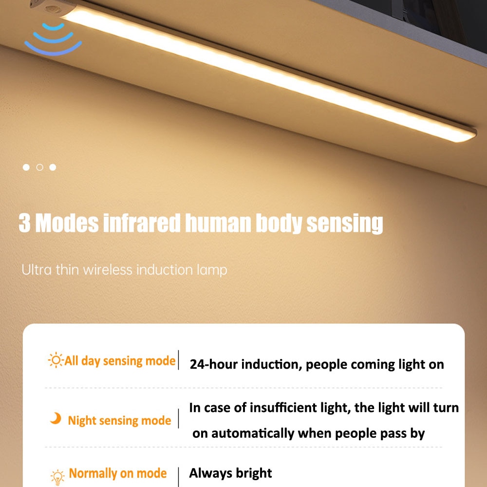 Xiaomi Night Light Motion Sensor Wireless LED USB Rechargeable Wall Lamp 3 Colors Dimming Night Lamp Decoration Bedroom Cabinet - imaget 18 Xiaomi Night Light Motion Sensor Wireless LED USB Rechargeable Wall Lamp 3 Colors Dimming Night Lamp Decoration Bedroom Cabinet - imaget 18