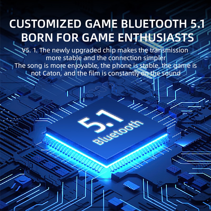 Y60 Fone 블루투스 이어폰 5.1 LED 디스플레이가 있는 TWS 무선 헤드폰 스테레오 헤드셋 터치 컨트롤 이어버드 소음 감소 - imaget 3