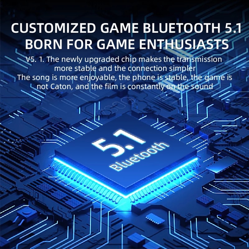 Y60 Fone 블루투스 이어폰 5.1 LED 디스플레이가 있는 TWS 무선 헤드폰 스테레오 헤드셋 터치 컨트롤 이어버드 소음 감소